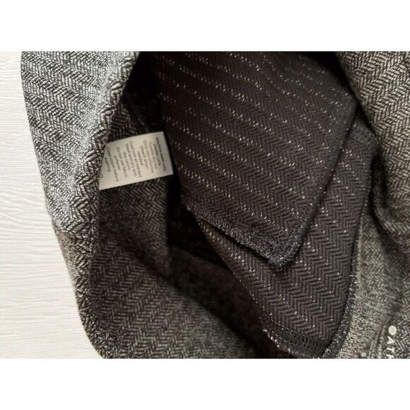 Athleta Womens Small Delancey Black Herringbone High Rise Tight In Black Pocket - Picture 10 of 14